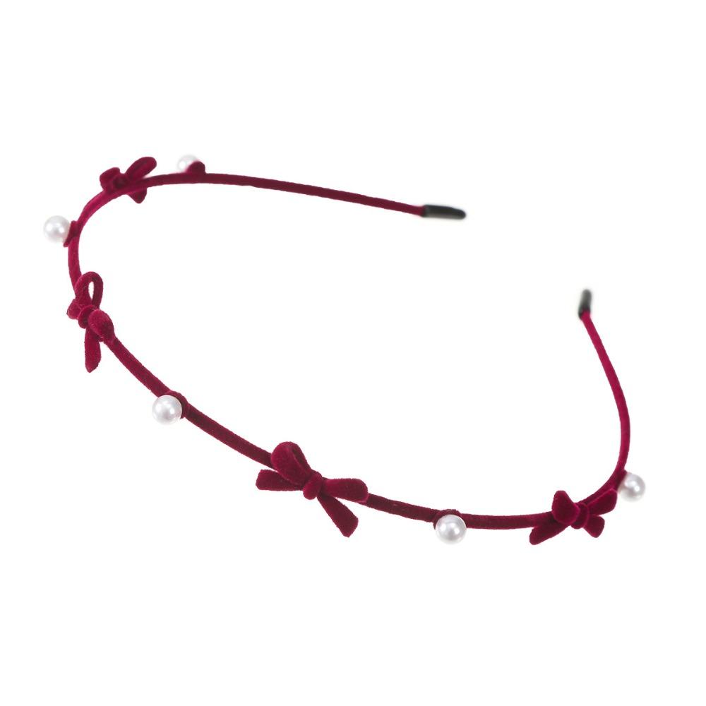 Zinc Zinc Alloy Flower Headband Plush Women Hair Hoop Personality Bow Hairband  Headwear