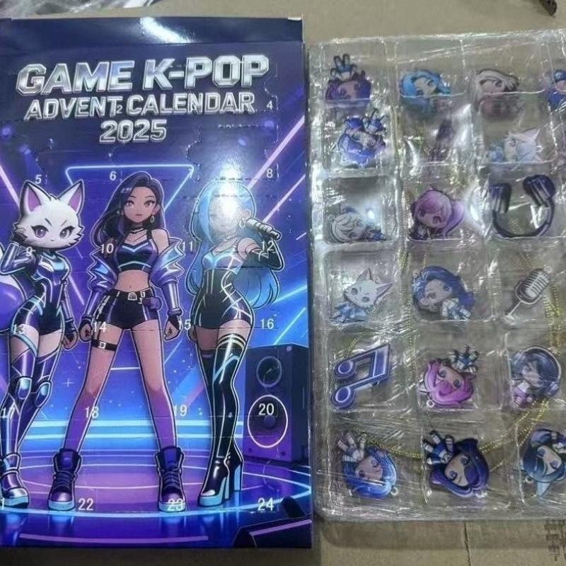 Kpop Dämonenjäger Weihnachts-Adventskalender Huntrix Rumi Mira Zoey SAJA Boys Derpy Tiger Silvesterdekorationen Geschenke
