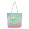 Multifunctional Gymnastics Printed Thick Rope Shoulder Beach Bag Casual Large Capacity Handbag 0244 CLE