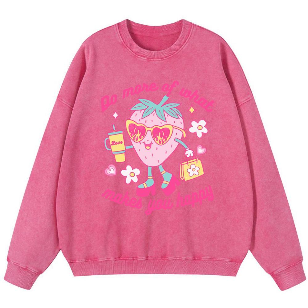 

Do Mone Of What Makeb You Happy Womens Vintage Washed Cotton Sweatshirt Thin style Pullover Simple Loose Hoodie 3XL