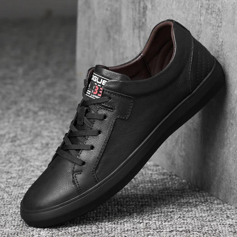 Frühlingsflache Freizeitschuhe Herren Luxusschuhe Mann Top-Qualität Herren Weiß Männlich Echtes Leder Topseller Schuhe für Herren