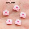 30 Pcs New Cute Resin Mini Pink Envelope Flat Back Stone Figurines Diy Jewelry Wedding Scrapbook Manicure Accessories A57