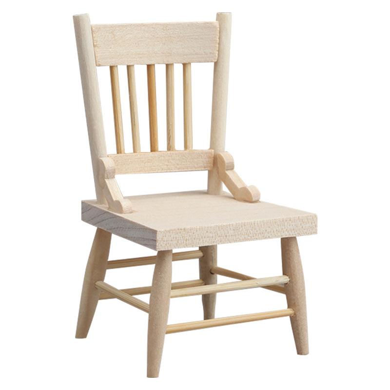 Casa delle Bambole 1/12 Simulazione Mini Modello di Sedia in Legno Decorazioni per Mobili Casa delle Bambole Accessori Casa delle Bambole Micro Scena Oggetti di Scena per Foto