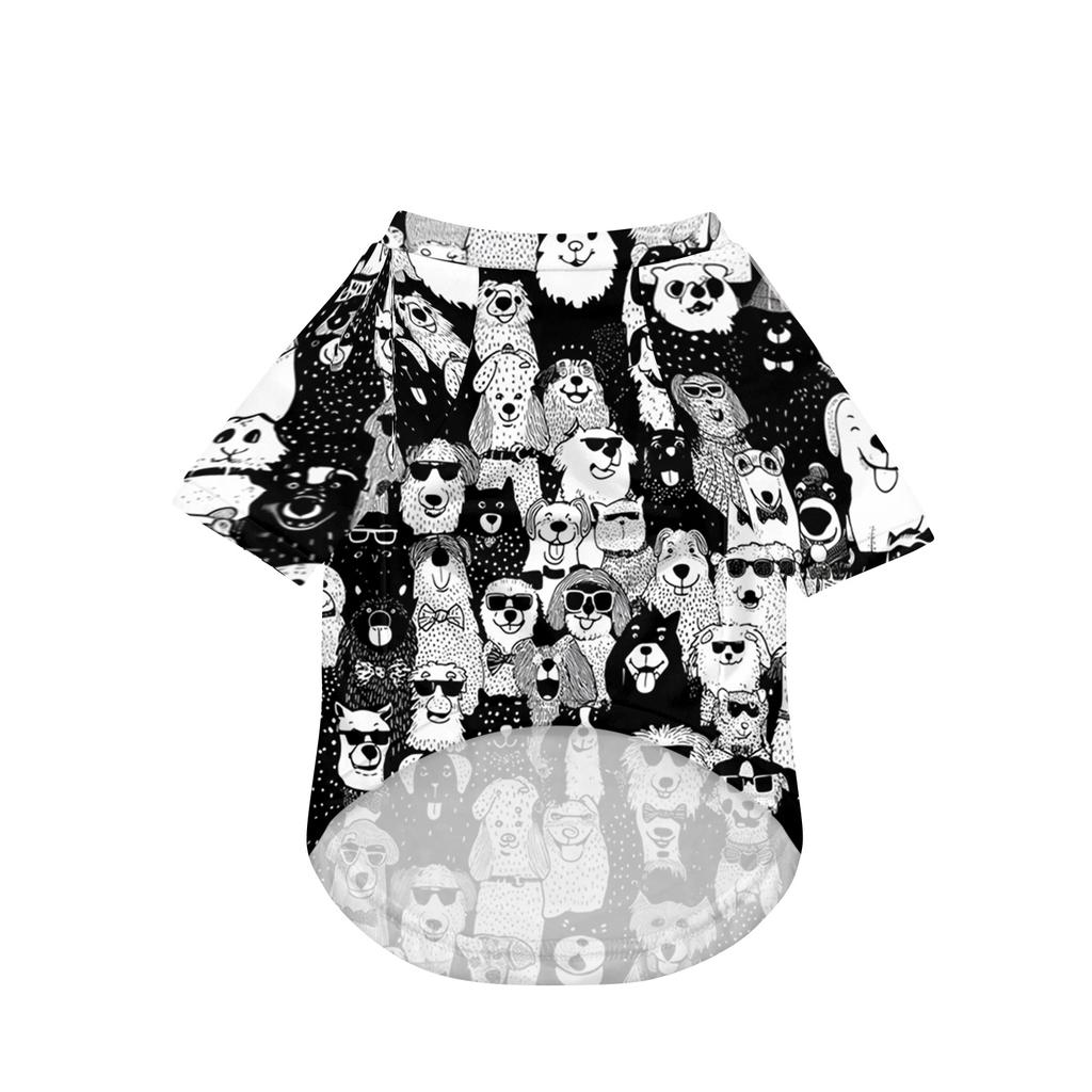 Leichtes Haustier-Shirt Hundepullover Tierprint Weicher Stoff Bequeme Passform Einfach Anzuziehen Langlebiges Design Geeignet für Kleine Mittlere Hunde