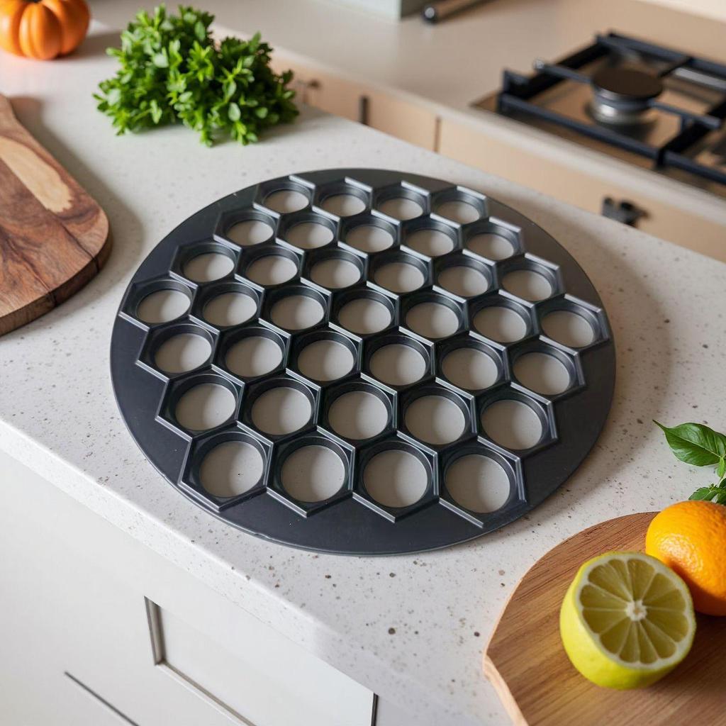 Forma do pierogów ze stopu aluminium, 37 otworów - Gadżet kuchenny dla leniwego szefa kuchni