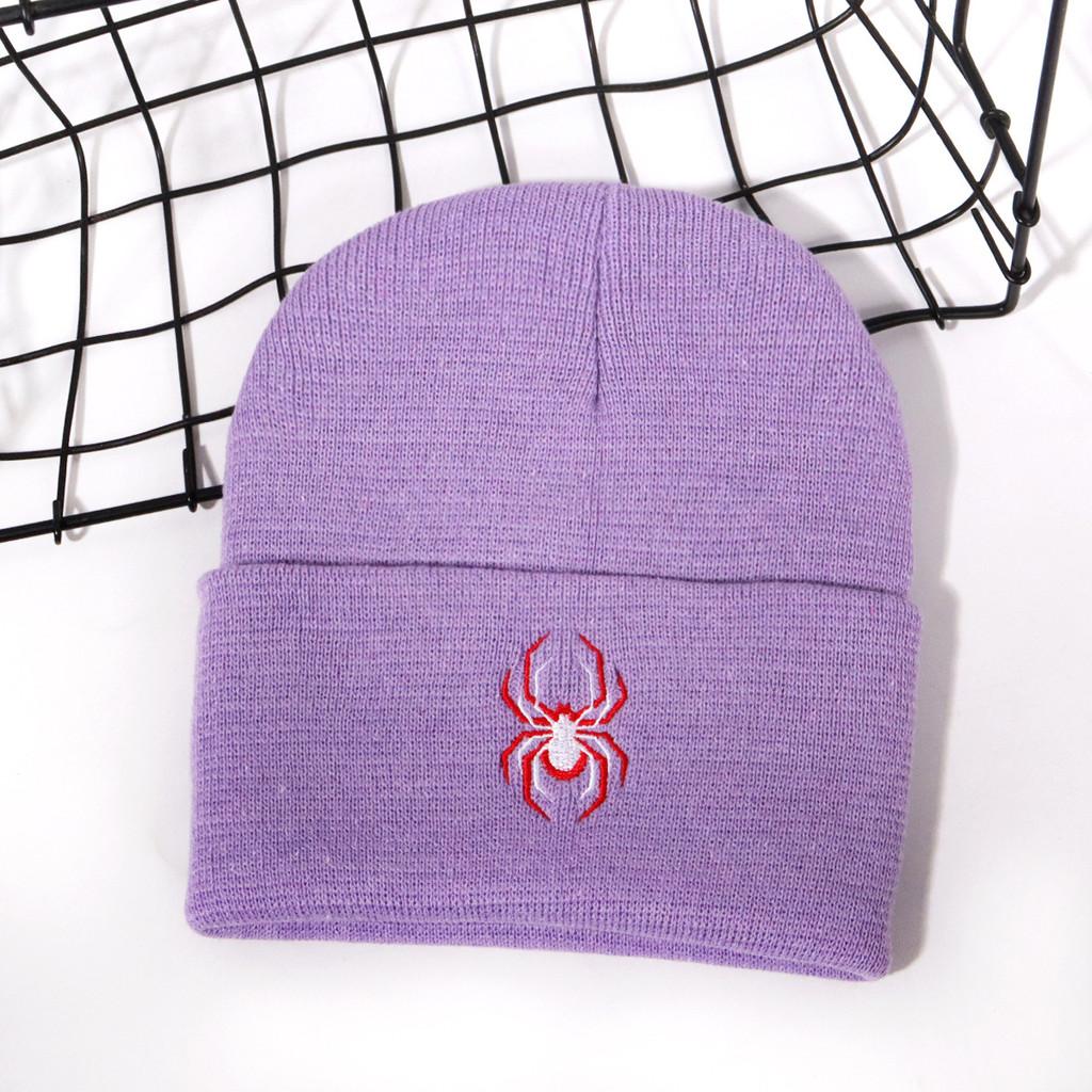 Spider Animal Inspired Embroidered Knit Hat For And Street Fashion Enthusiasts