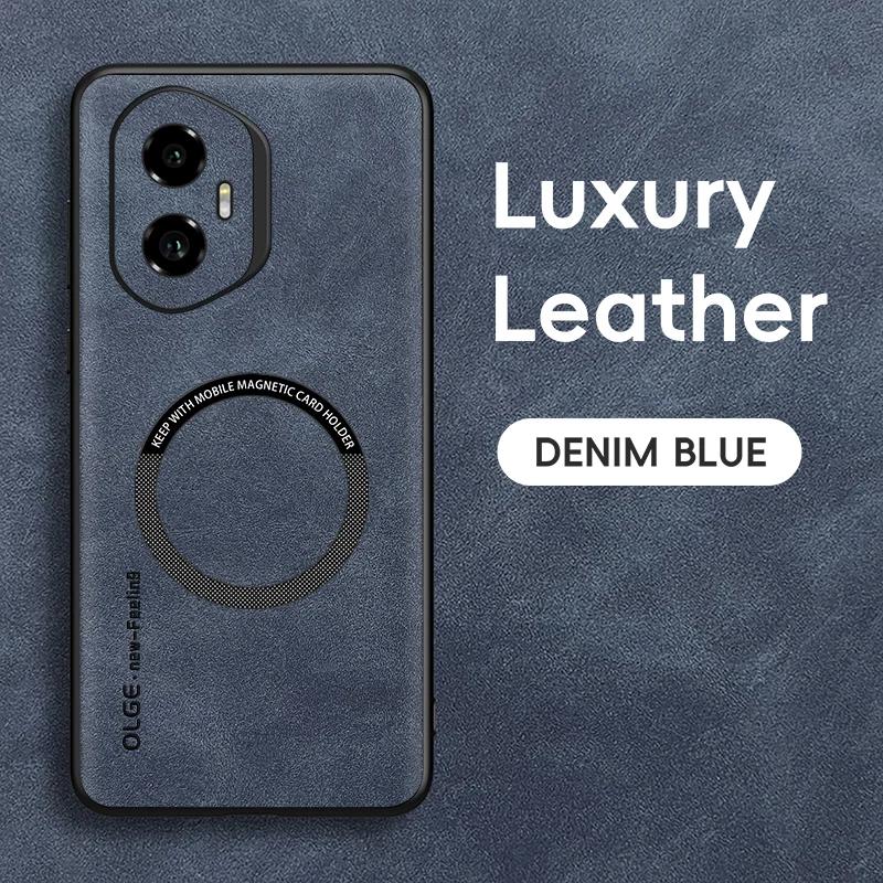 For Honor 300 300 Pro 300 Ultra Fine Hole Sheepskin Magnetic TPU Soft Edge Anti-Drop Anti Fingerprint Phone Case