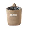 Storage Bag Cotton Linen Non-Woven Pocket Lightweight with Hanging Hole Wall Mounted Pouch for Bedside Bed Frames