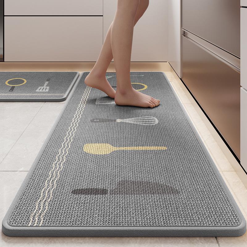 New Water & Oil-Absorbing Kitchen Floor Mat - Simple Style, Perfect for Corners & Sinks