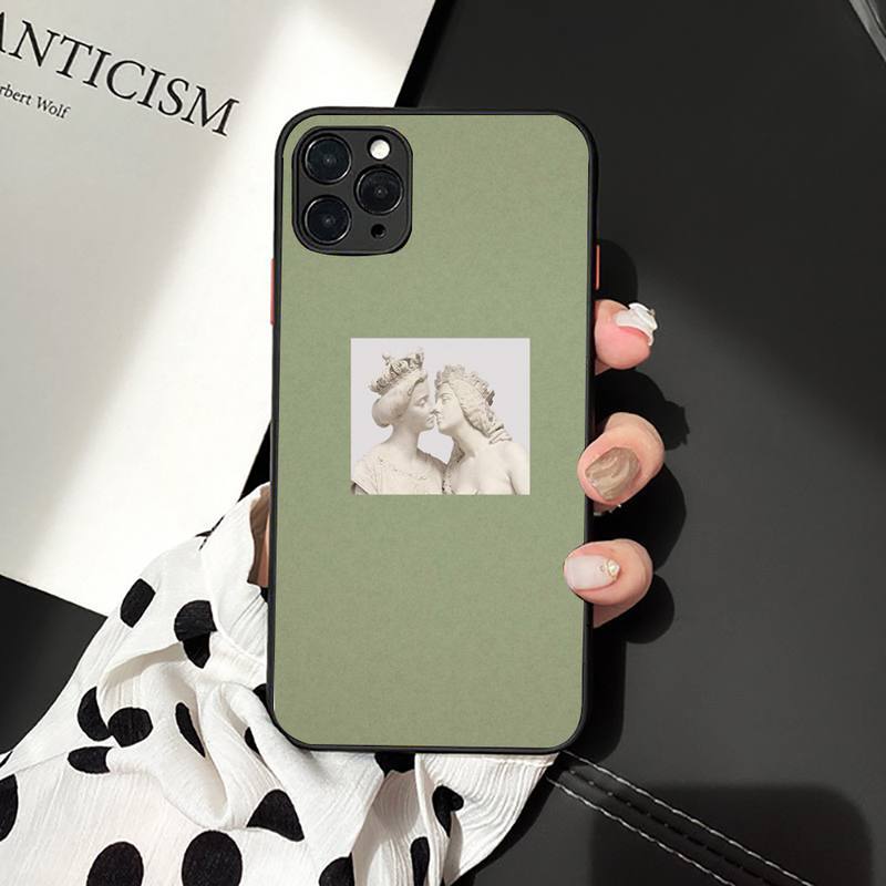 Husa de telefon estetica verde pentru iphone 13 11 8 7 6 6S Plus 7 8 plus X XS MAX 5S XR 12 Pro max se 2020