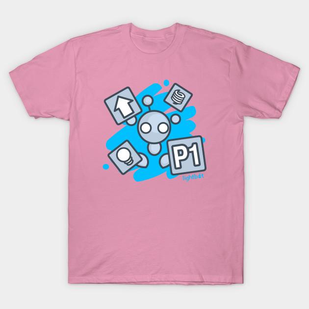 T Shirt Women Lightbot Blue Harajuku Print Kawaii Tshirt Summer Short Sleeve Female T-Shirt Top Tee