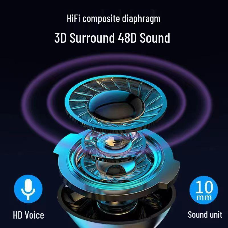 High-Quality Bluetooth Neckband Headphones: Long Standby, Perfect for Sports, Gaming & Calls - Compatible with Huawei, OPPO, Apple.