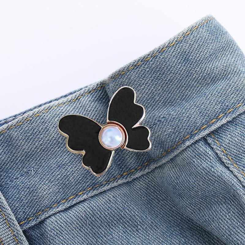 Butterfly Adjustable Waist Buckle Button for Jeans - Seamless, Nail-Free, Detachable