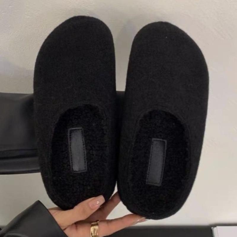 Fashion 2025 Winter Fluffy Flats Women Slippers Platform Comfort Mules Shoes Fashion Classical Slingback Shoes New Trends Casual Zapatos