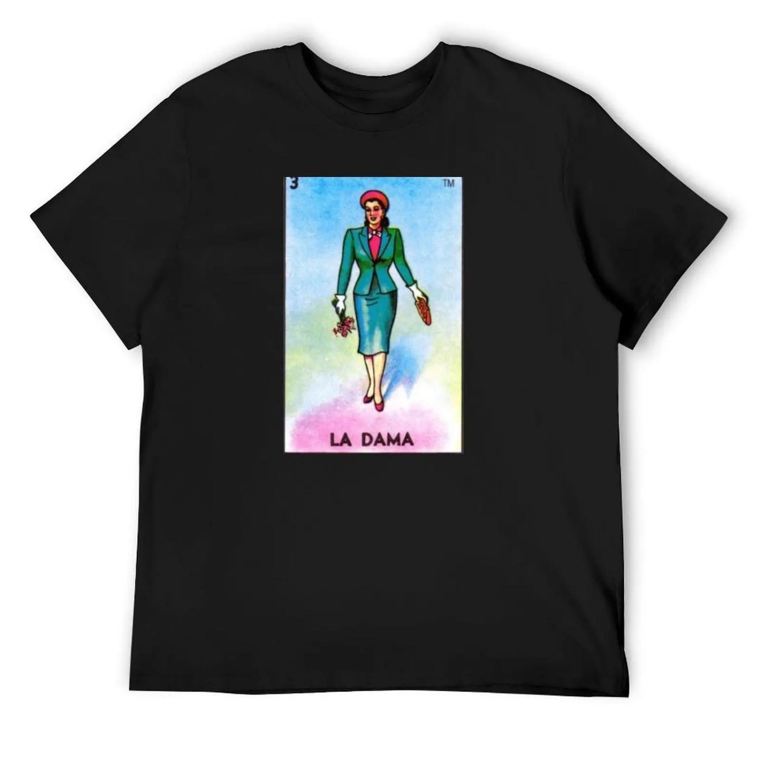 

Lottery Card La Dama T-Shirt graphic shirts cheap stuff heavyweights blanks mens cotton t shirts XXXXXL