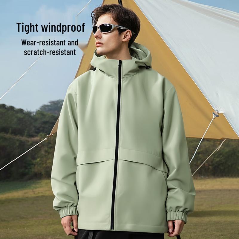 JEEP SPIRIT Men's Casual Windproof Hooded Jacket