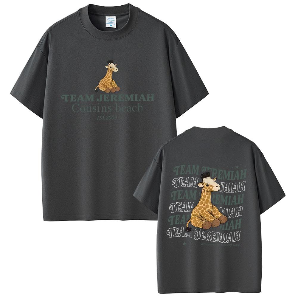 TV Play The Summer I Turned Pretty Team Jeremiah Cousins Beach Giraffe Graphic Tshirt Men Women Casual pure Cotton Vintage Top