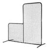 L Screen Baseball for Batting Cage, 7x7 Ft Baseball Softball Safety Screen, Body Protector Portable Batting Screen with Carry Bag & Ground Stakes,