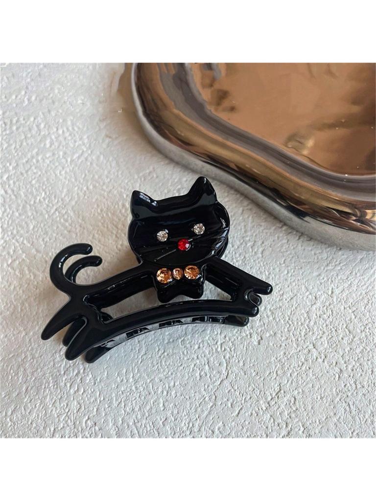 1 Kätzchen Haarklammer Neu Essigsäure Haarspange Mädchen süß mittelgroße Haiklammer Diamant Kätzchenklaue Kopfschmuck Haarklammer