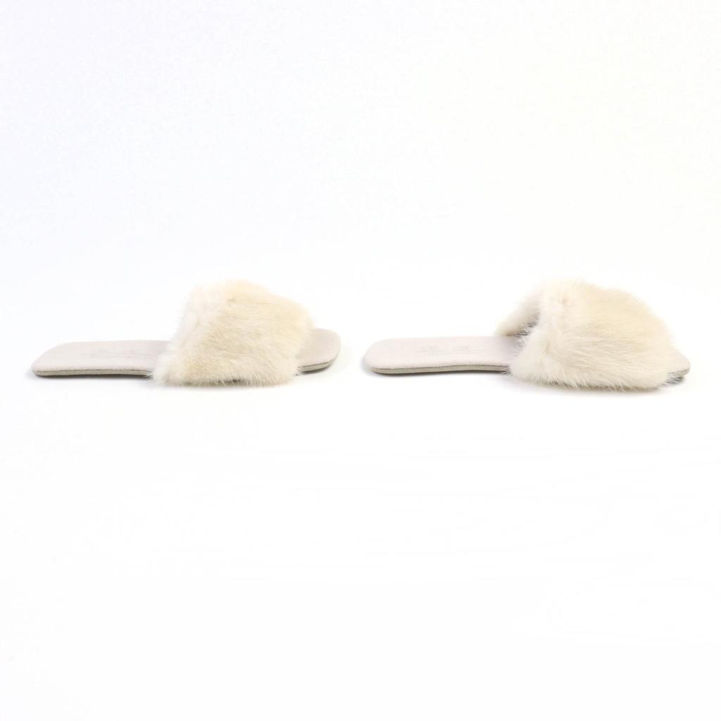 Loro Piana Other shoes fur slippers Beige MINK Women 36 Used