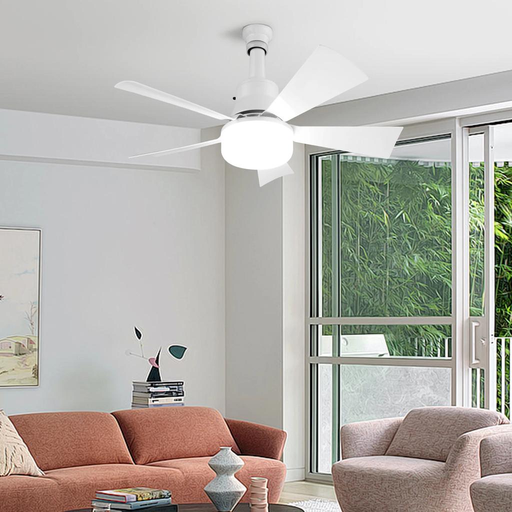 Socket Fan Light with Remote Ceiling Fan with Light Adjustable Wind Speed Socket Ceiling Fan Timing Wireless Fan for Dining Room