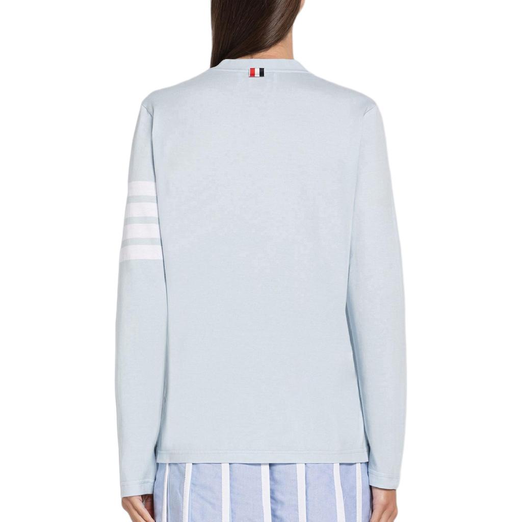 THOM BROWNE Three-stripe Long-sleeved T-shirt Women's FJS103G-07862-480