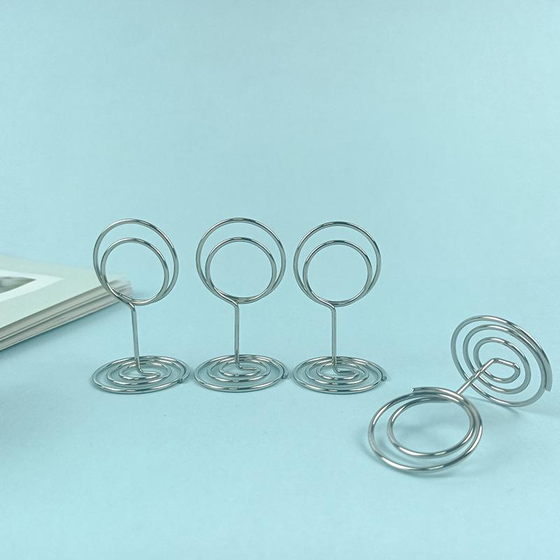 

Peacock Metal Memo Clip Holder - Silver/Gold for Photos, Business Cards, or Messages 50mm Round Memo Clip