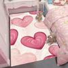 Tappeto A Pelo Corto con Stampa Cuore Arcobaleno Antiscivolo Morbido per Soggiorno Camera da Letto Stanza dei Bambini Pavimento Decorazione Casa