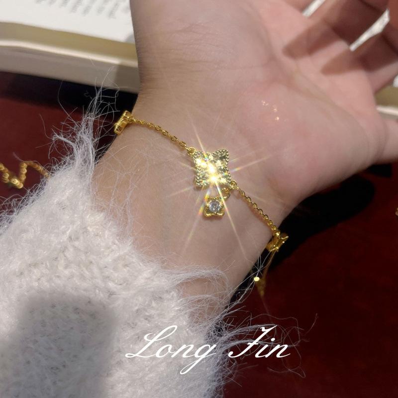 Set Stern Mond Muse Crushed Ice Eis Halskette Armband Funkelndes Sternenlicht Cnc Vierfach Stern Mond Schmuck