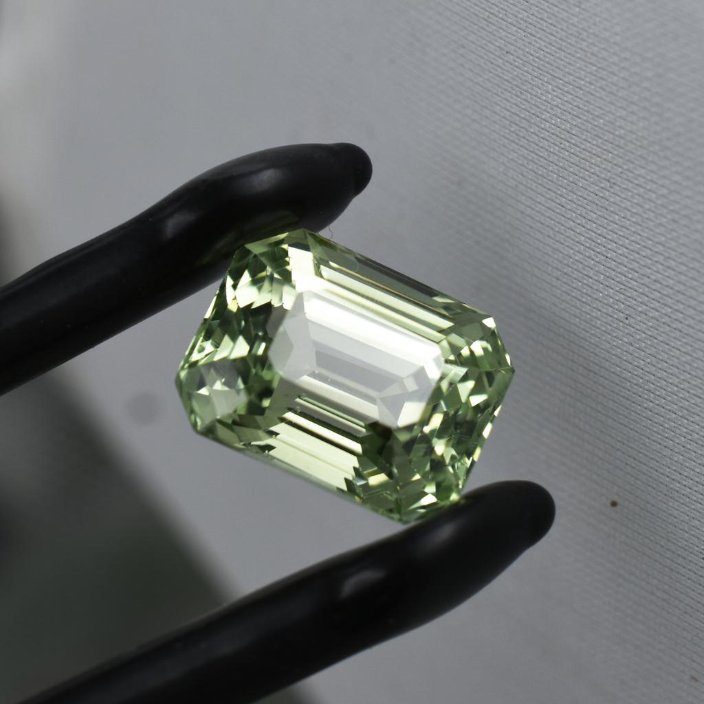 Natural Bluish Green Sapphire Loose Gemstone 15.25 Ct Emerald Cut September Birthday Birthstone