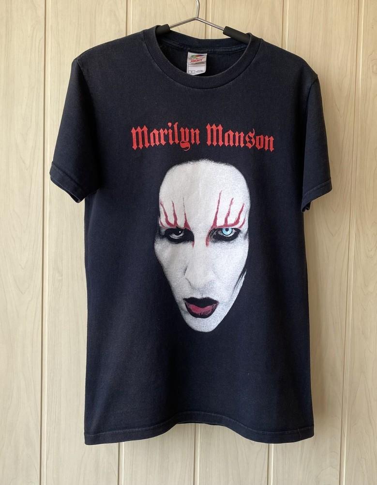 Vintage 2002 Marilyn Manson Guns God and Government Black Unisex Tshirt KH13324 Unisex T-Shirt