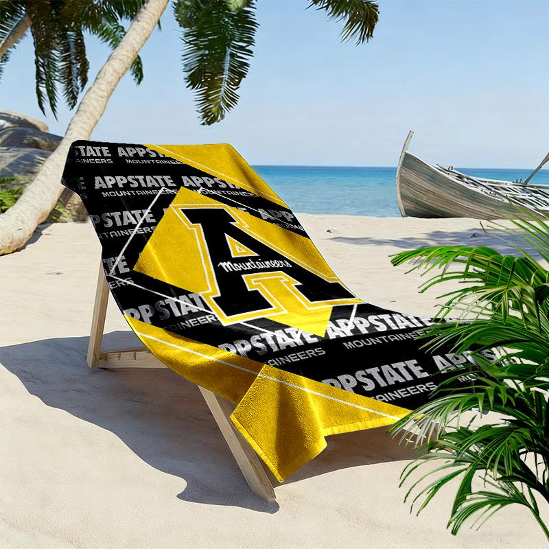Appalachian State Mountaineers Print Beach Towel, Large Soft Quick Dry Towel for Beach Camping Swimming