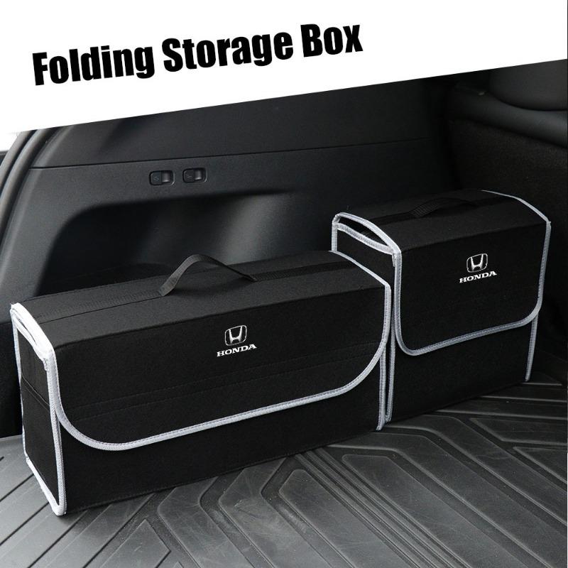 Car Soft Felt Storage Bag Organizer Car Foldable Trunk Bag Car Accessories For Honda Fit Mugen Insight Type S R VTEC DOHC Modulo Vezel Legend RR Si