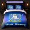Set Biancheria da Letto Personalizzato Sheffield Wednesday FC con Nome Testo 1 Copripiumino + 2 Federe Logo Calcio Regalo Personalizzato per Occasioni Speciali Decorazione Camera da Letto