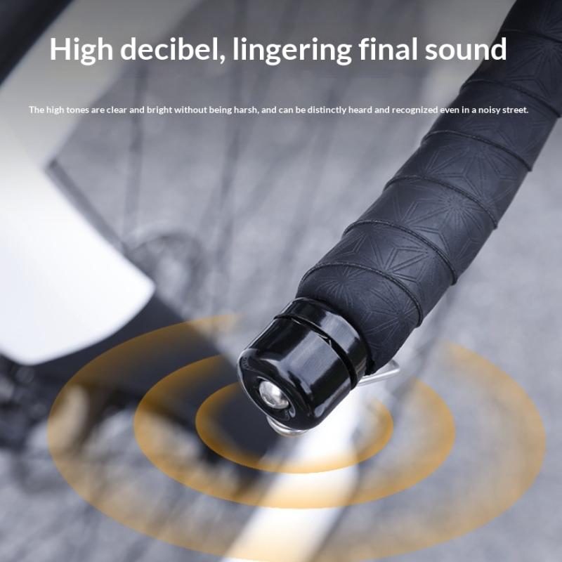 Bicycle Bell Curved Handlebar Plug Bell Horn Waterproof 80Db Loud High Decibel Ring Alarm Bell Road Bike Accessories чёрный