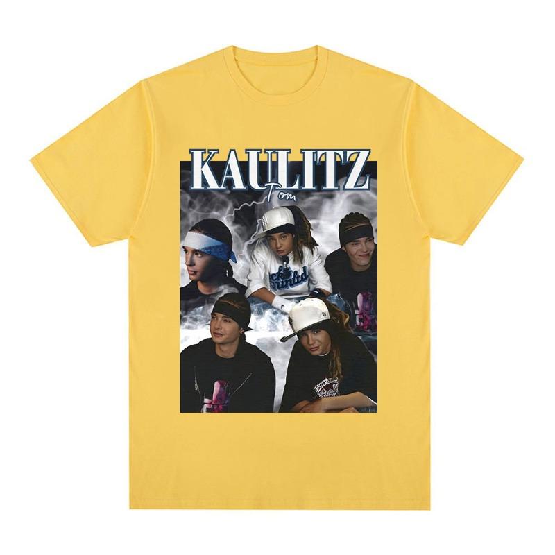 Rock Band Tokio Hotel Tom Kaulitz Graphic T Shirt Men Anime Summer Personality Casual 100% Cotton Short Sleeve T-shirt