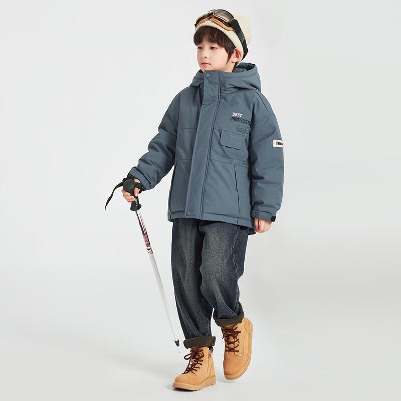 Duoduojia Boys' DuPont 3-Proof Hooded Down Jacket