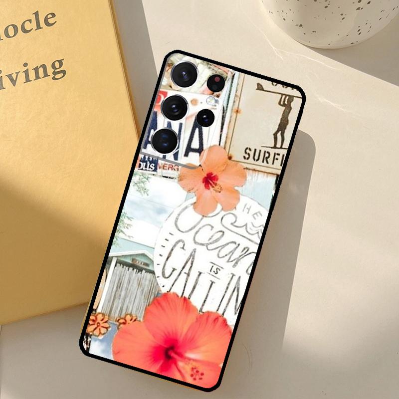 Summer Aesthetic Collage Phone Case For Samsung Galaxy S25 Ultra S20 S21 S22 S23 S24 Plus S9 S10 S25 FE Cover Shell
