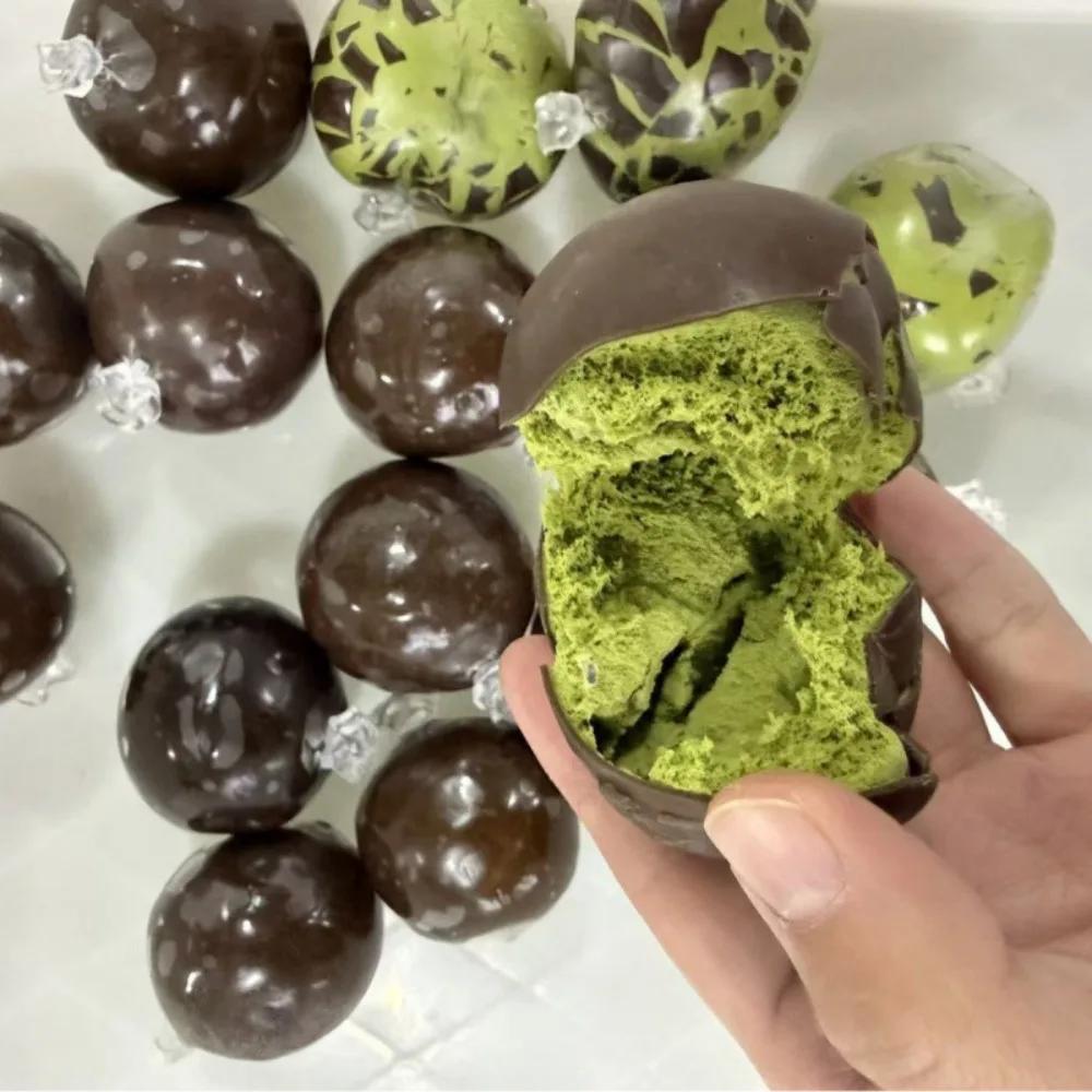 Minz-Schwarze Schokolade Sensorischer Fidget Knackiger Ball Wachsbeschichtung Stressabbau Langsamer Rückprall Weicher Stressball Handgefertigter Ball