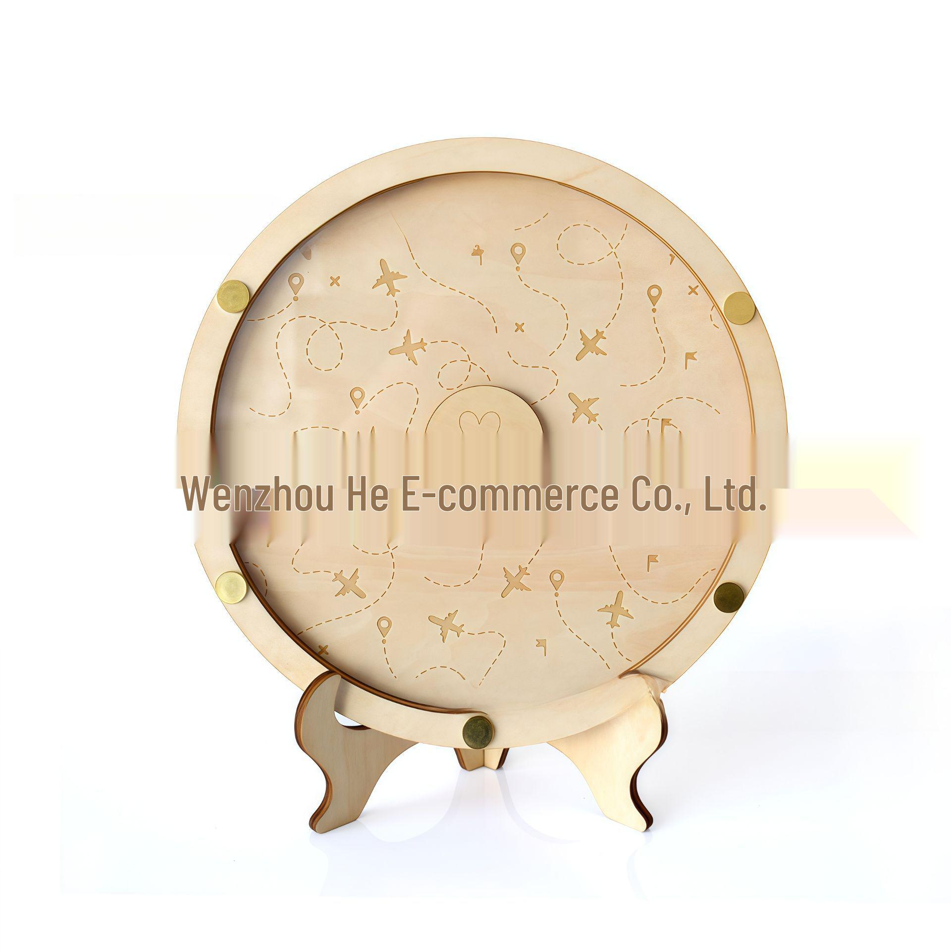 

Персонализированная деревянная коробка для дорожных монет в подарок 18 x 7.2 cm