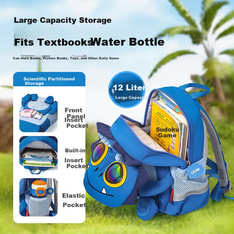 Germ Kids Backpack Lightweight Preschool Small School Bag Cute Cool Toddler Boys Girls Travel Bag