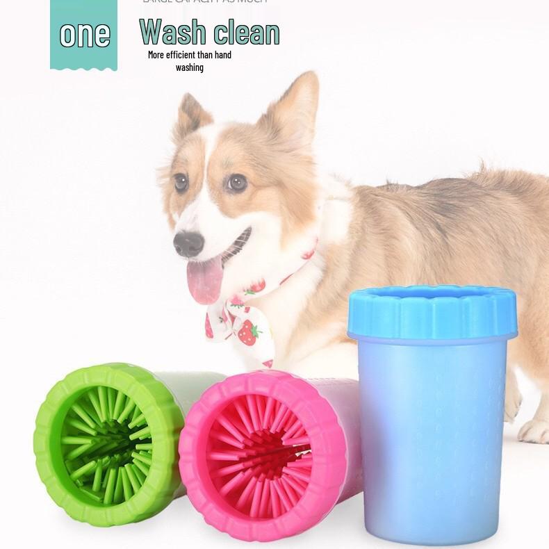 Portable Pet Paw Cleaning Set: Silicone Foldable Cup for Cats and Dogs