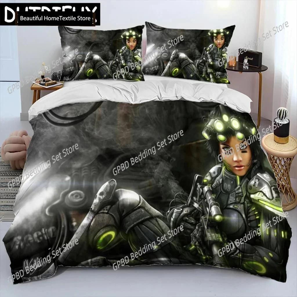 StarCraft Game Gamer PC Bedding Set Boys Girls Twin Queen Size Duvet Cover Pillowcase Bed Boys Adult Fashion Home Textileextile