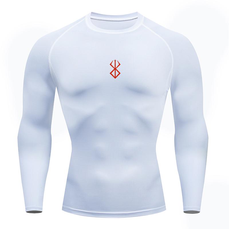 Anime Men's Compression Shirt Fitness Sport Running Tight Gym Tshirts Athletic Training Fast Drying Tops Summer T