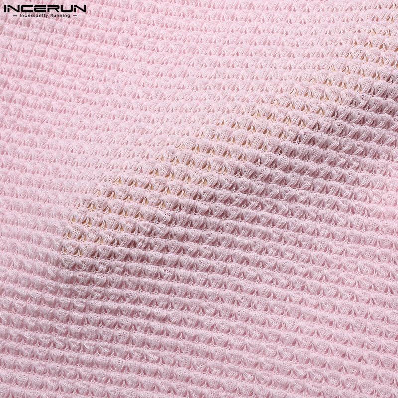 INCERUN Mesh Men Sleeveless Casual Hollow Out Tank Tops