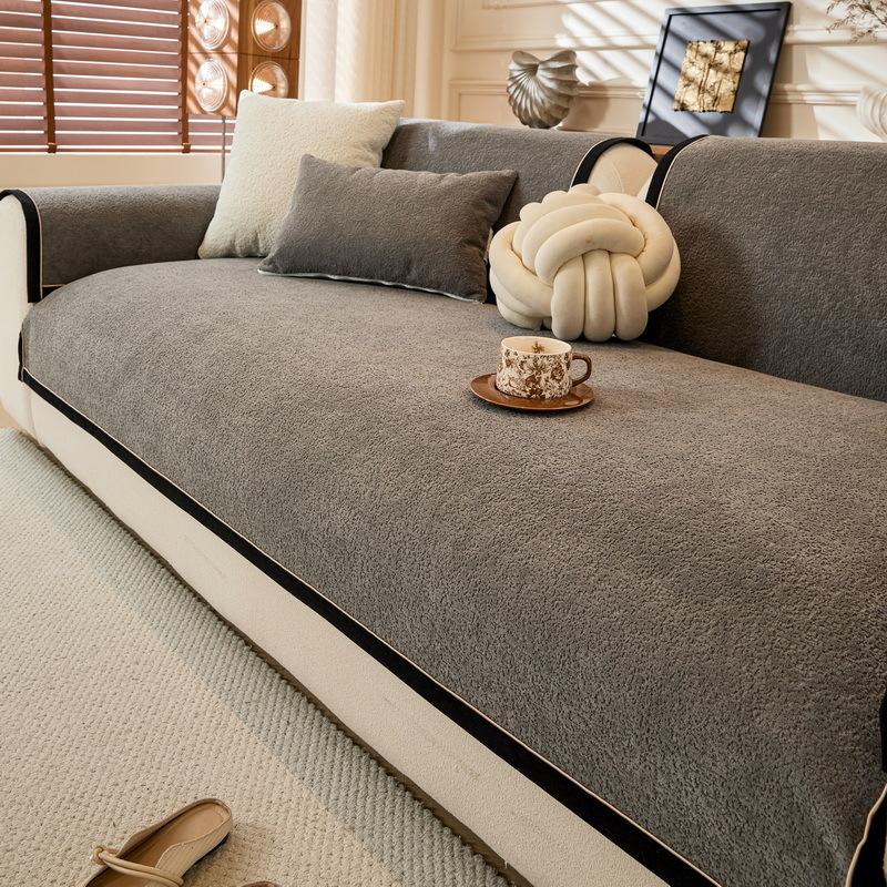 Light Luxury Sofa Cushion, Universal Seat Cushion For All Seasons, Non-Slip, Simple And Modern High-End Chenille Sofa Cushion Cover