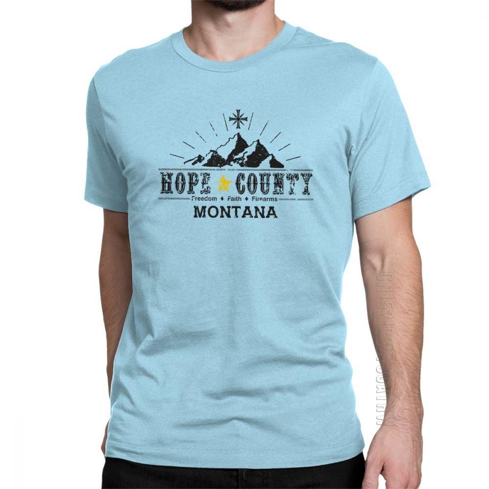 Far Cry T-Shirt Spiel John Seed Hope County Kreuz Mann T-Shirts Hipster 100% Baumwolle Kurze Ärmel T-Shirt Normale Kleidung