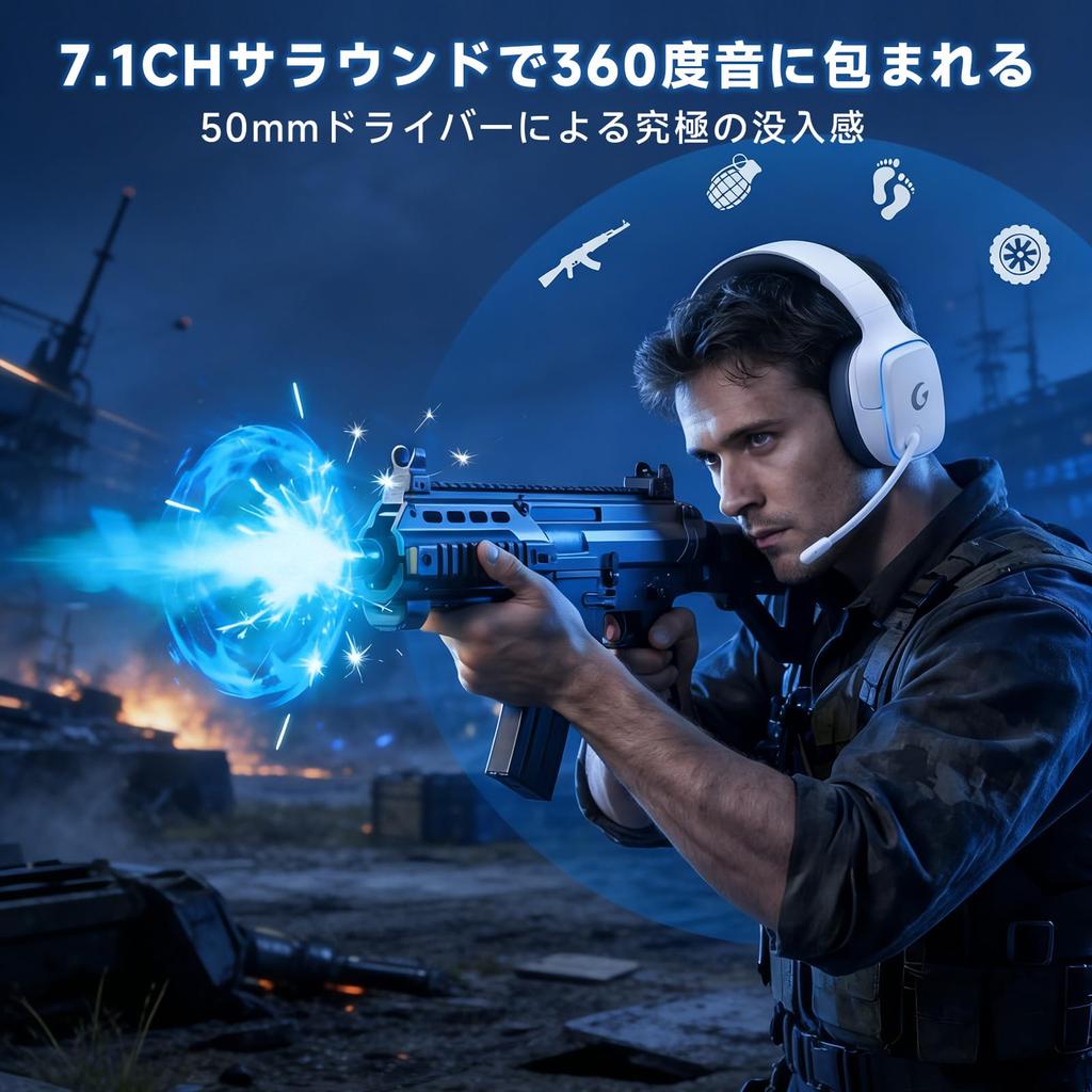 Gaming Headset for Surround Latency 50mm RGB Up To 70 Hours Battery Fast Microphone Compatible with Xbox One PS5, 4-Way Connection, 7.1ch Sound,