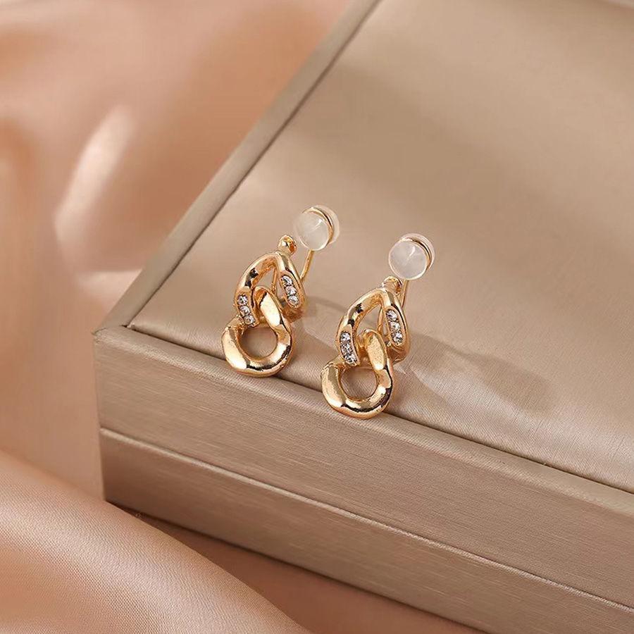 

Металлические серьги без пирсинга женские серьги-цепочки подарочные украшения