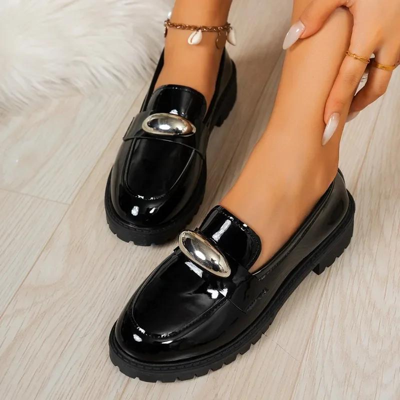 Fashion Light Platform Shoes for Women 2025 Fashion Metal Decoration Office and Career New Plus Size High Heels Wedges Shoes for Women